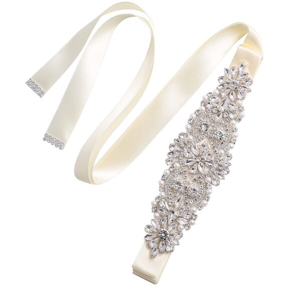 5281 Crystal Bridal Belt For Wedding Gown, Dress Belts With Rhinestones main image 4